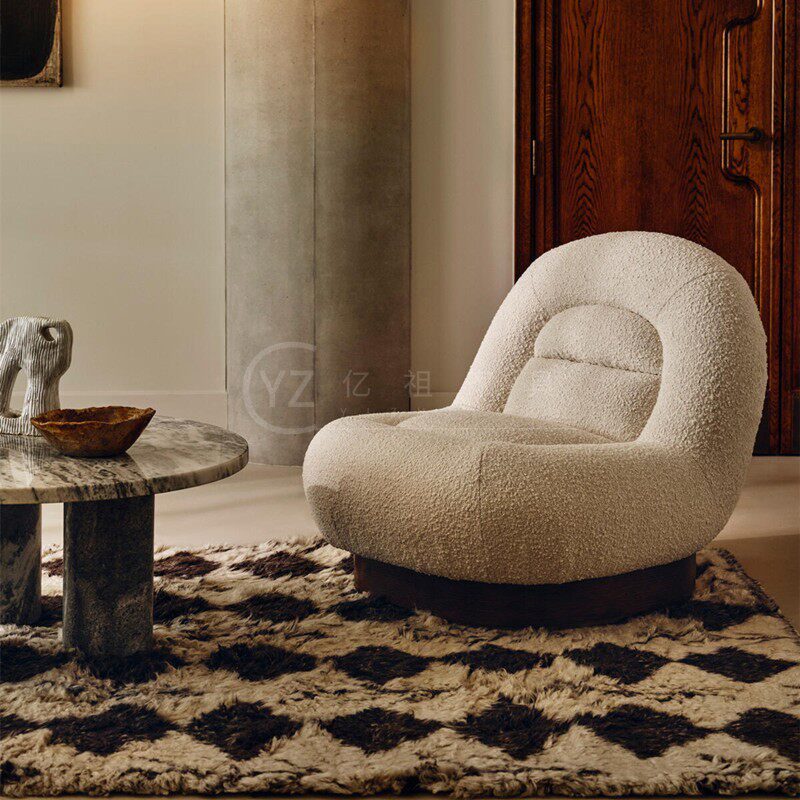 Simply modern Nordic Art Living Room Leisure Single Chair Designer Creative Hotel Model Room Fabric Sofa Chair