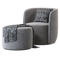 Nordic Simple Atmospheric Living Room Sofa Chair Balcony Lazy Single Chair Footstool Surface Stool Casual Chair