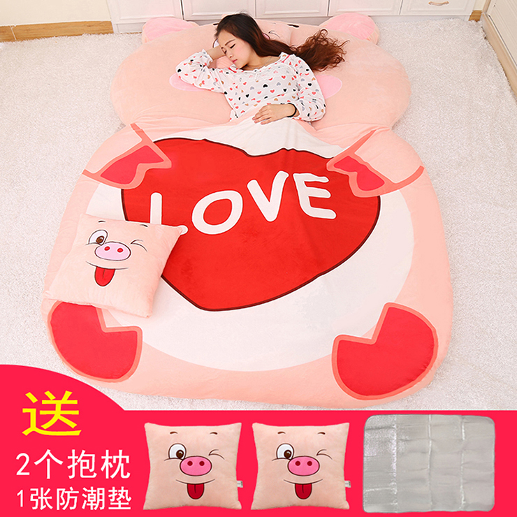 Shake sound cartoon cute tatami mattress Mattress Sloth Sofa Bed Bedroom Single Ground Bunk Bed Double Thickened Sleeping Mat
