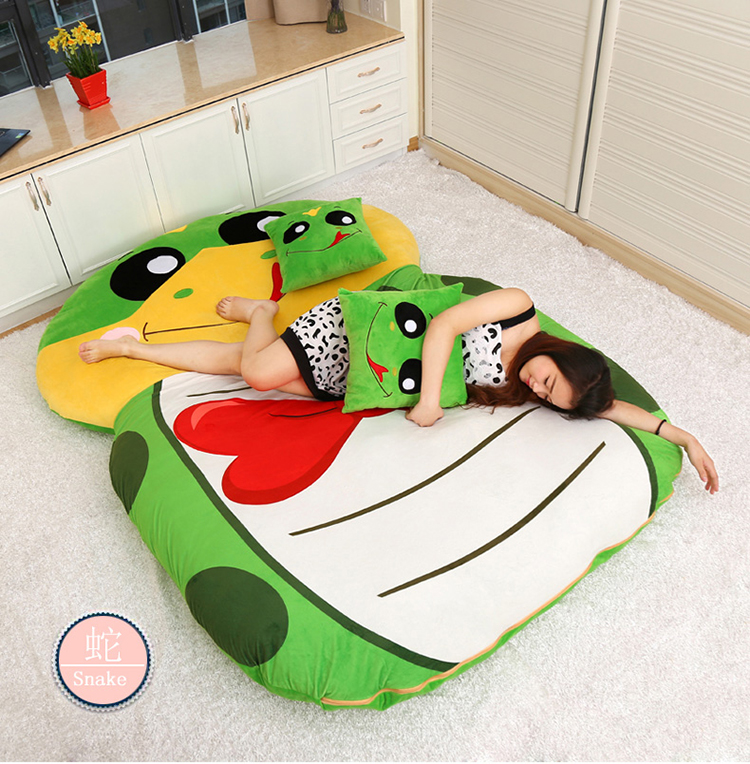 Beanbag tatami đơn hoặc kép Totoro phim hoạt hình sáng tạo dễ thương chút giường sofa túi ngủ nệm ngủ Lazy - Nệm nệm gấp 3