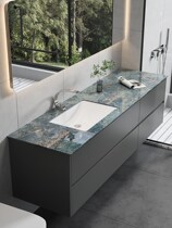 Rock Board Integrated Bath Cabinet Designer Custom Toilet Wash Terrace Combined Hand Wash Washbasin Modern Brief