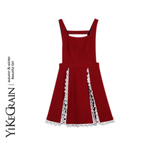 YiKeGrain Christmas women dress spring fat mm2022 new high waist display slim senior feel the length of a dress