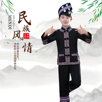 June 1 childrens performance clothing female March three ethnic costumes Miao dance minority performance costumes Guangxi Zhuang Tujia