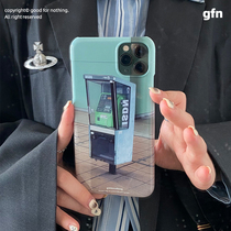 goodfornothing original creative niche phone booth matte film hard case for apple