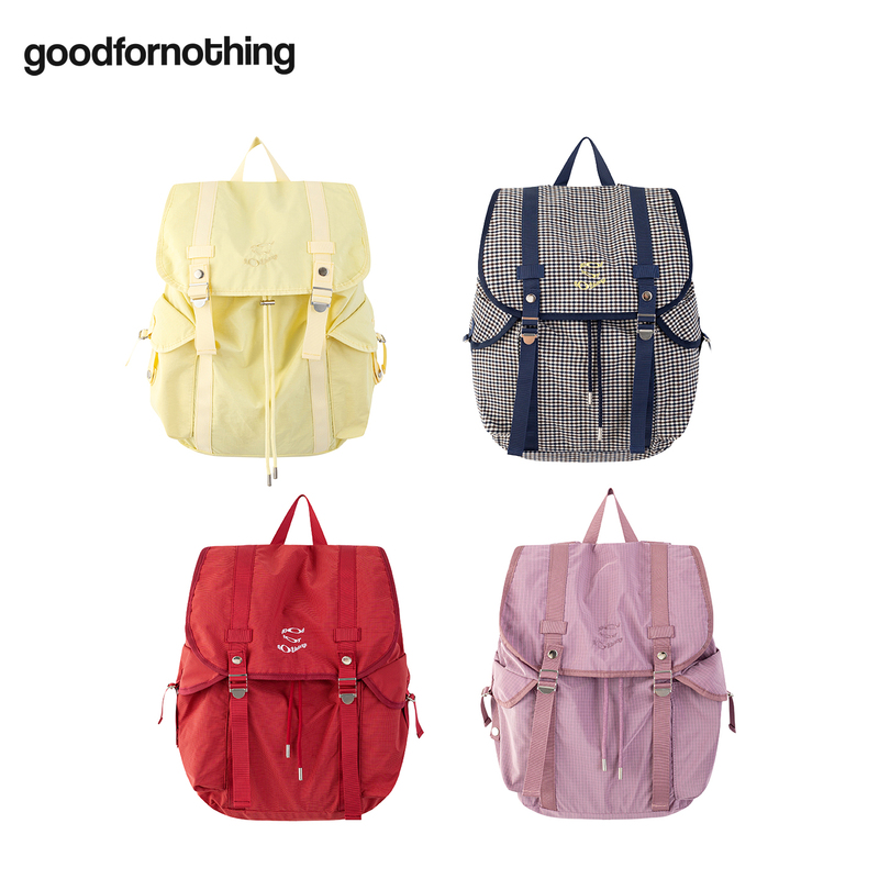 Goodfornothing Is Useless in Every Way, Four-Color Flip-Top Backpack, Large-Capacity School Bag, Outdoor Backpack, Commuter Backpack