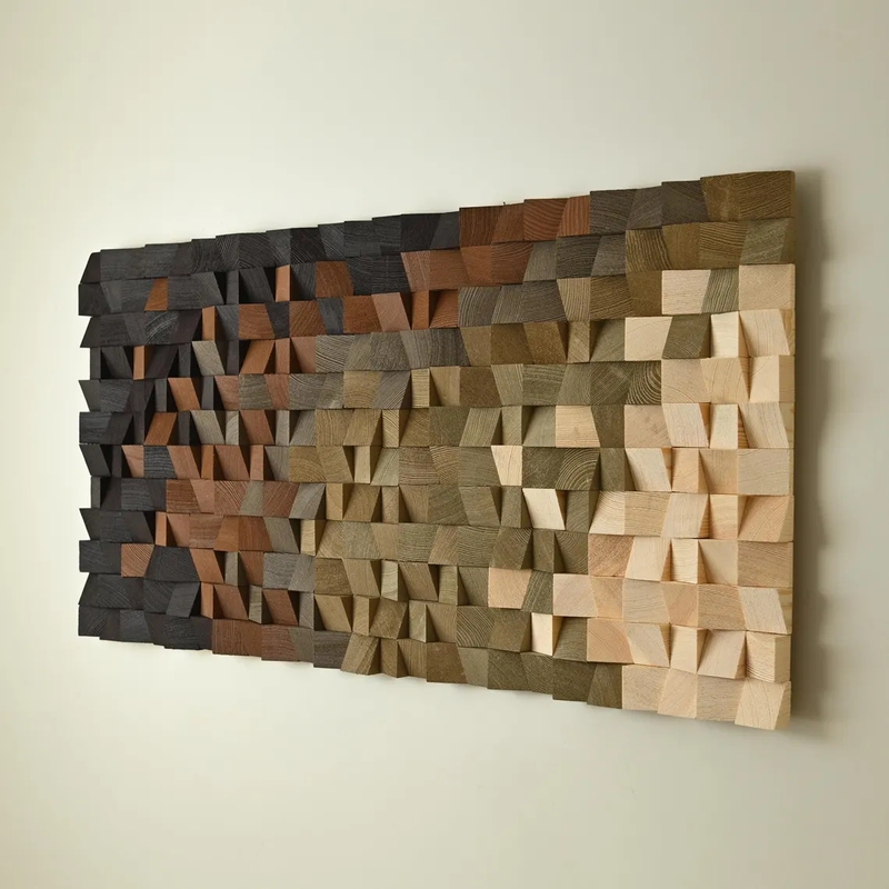 American-Style Modern Decorative Painting, Natural Mosaic Wood Block Installation, Hotel Restaurant Living Room Entrance Wall Three-Dimensional Hanging Painting American-Style Modern Decorative Painting, Natural Mosaic Wood Block Installation, Hotel Restaurant Living Room Entrance Wall Three-Dimensional Hanging Painting
