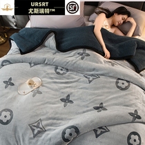 Thickened Lamb Fluff Blanket Quilt Spring Autumn Single Flange Coral Suede Air Conditioning Blanket Bed With Winter Afternoon Nap Blanket