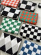 Single sheet ins simple blogger style checkerboard washing cotton soft sheet 1.5m1.8 bed sheet three-piece set 2m