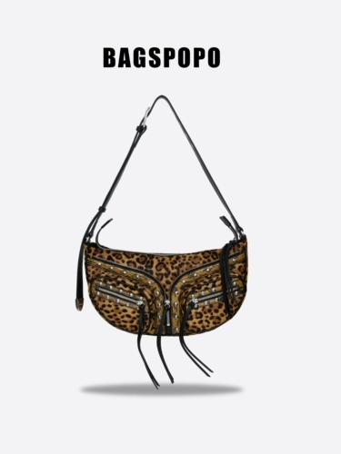 BAGSPOPO Маленький корсет, бархатная камуфляжная сумка на одно плечо