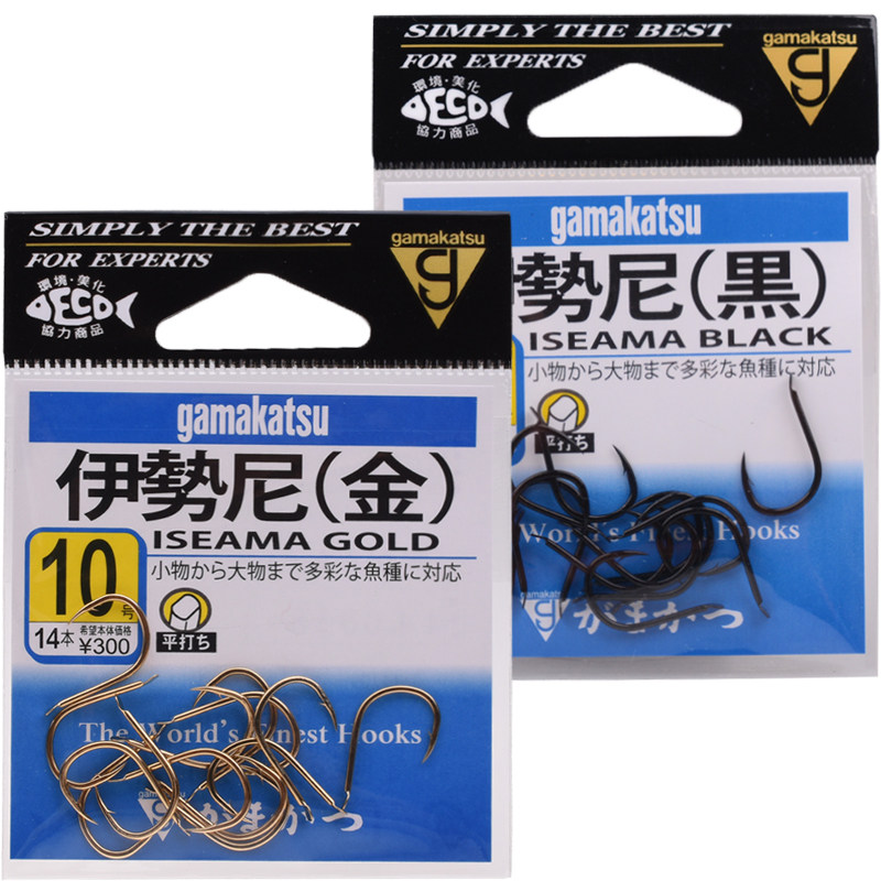 2022 new Gamakatsu gamma-kaz fish hook issini black 12206 gold carp with barb fish hook