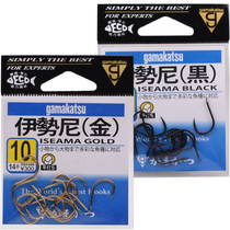 2022 new Gamakatsu gamma-kaz fish hook issini black 12206 gold carp with barb fish hook