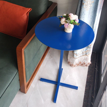 Klein blue coffee table edge a few small tea table ins wind colorful small round table blue table 70CM high corner a few