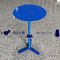 Klein blue tea table small size minimalist small tea table milk tea shop table small round table diameter 40CM small side a few