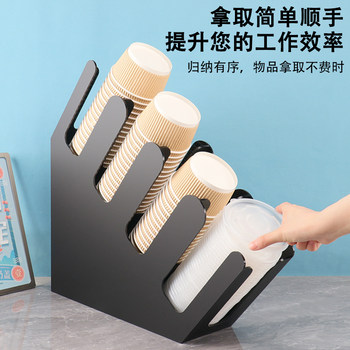 Disposable paper bowl storage rack lunch box storage rack