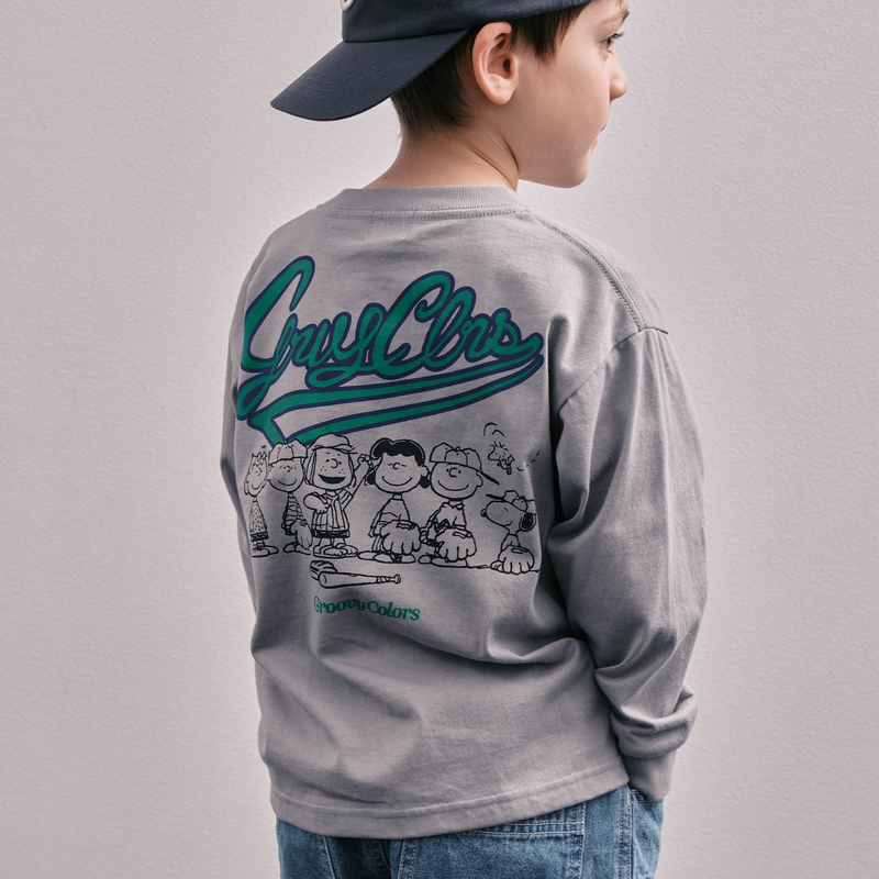 [New Product Direct Sale] Japanese Gc Children's Clothing Groovy Colors Snoopy Limited Edition Baseball Long-Sleeve T-Shirt