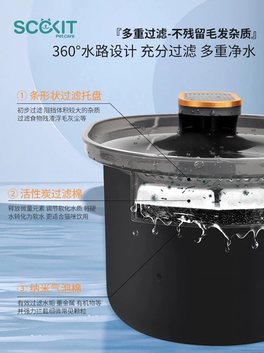 Кошачья дозаторская дозатором автоматическая циркуляция