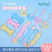 Игрушка для собак, молодая собака Тедди Бики Каки Резиновый питомец, облегчить тусклые и кусать зубы, чистая кость зубов