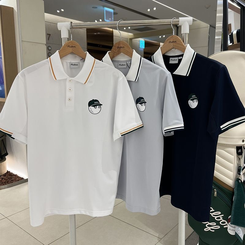 Korean New Golf Men's Short-Sleeved T-Shirt Summer New Lapel Polo Shirt Sports Casual Top