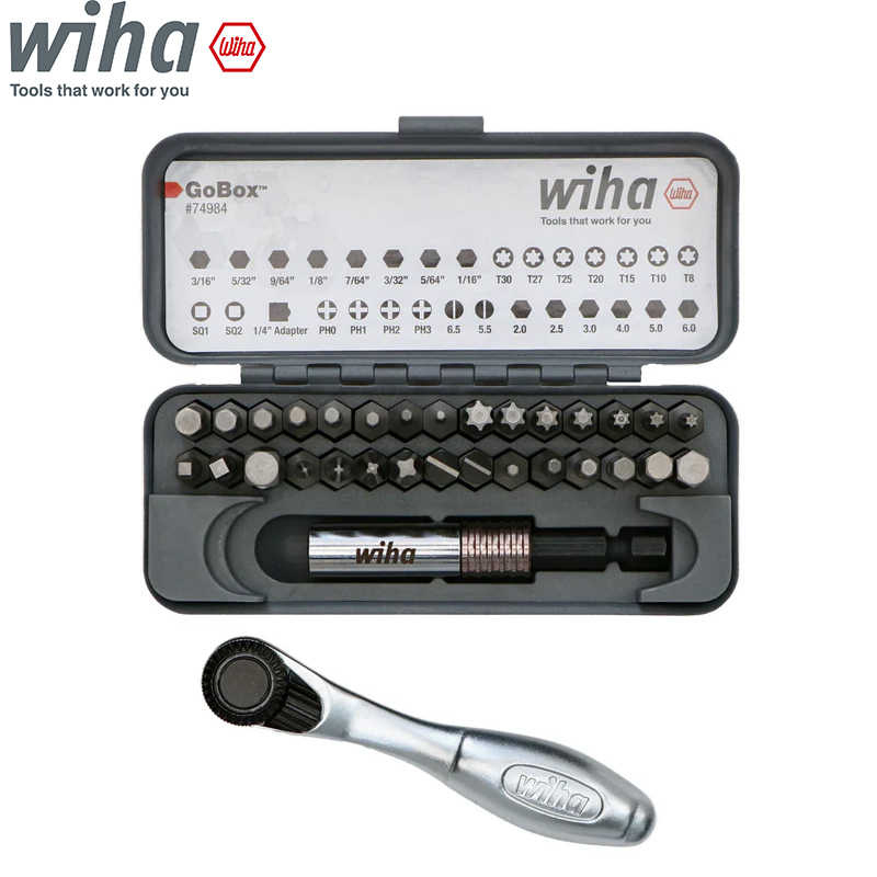 German Wiha 32-Piece Ratchet Wrench Bit Set Imported Multi-Functional Screwdriver Bit Set for Disassembly and Assembly German Wiha 32-Piece Ratchet Wrench Bit Set Imported Multi-Functional Screwdriver Bit Set for Disassembly and Assembly