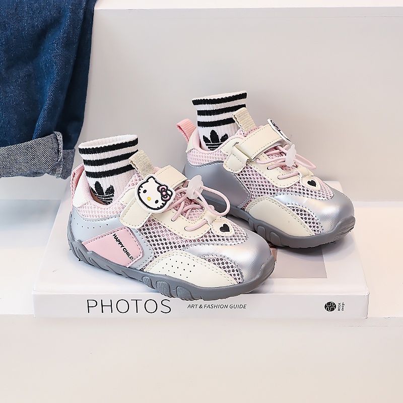 Abc Girls' Sneakers Kt Cat Summer Single Mesh Shoes 2026 New Children's Girls' German Training Shoes Breathable Abc Girls' Sneakers Kt Cat Summer Single Mesh Shoes 2026 New Children's Girls' German Training Shoes Breathable