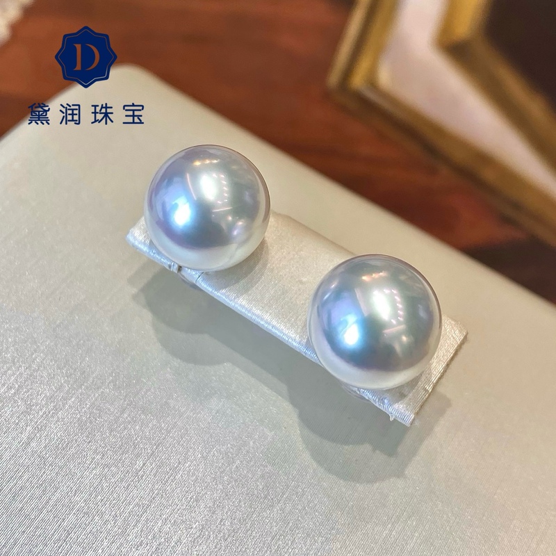 Australian White Venus Pearl Stud Earrings, Loose Beads, South Sea Seawater Pearls, Cool White, Extremely Lustrous Earrings with Genuine Scientific Certificate Australian White Venus Pearl Stud Earrings, Loose Beads, South Sea Seawater Pearls, Cool White, Extremely Lustrous Earrings with Genuine Scientific Certificate