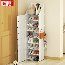 Shoe rack vertical simple dustproof small narrow door home high single row multi-layer dormitory student personal shoe cabinet