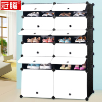 Simple shoe cabinet economical dustproof creative multi-layer assembly storage plastic modern simple silk big shoe shelf