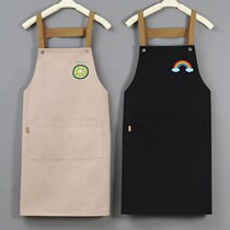 Advanced All-cotton Apron Pure Cotton Canvas Apron Women Work Cute Ocean Gas Fashion High-end Korean Version Home Kitchen Do