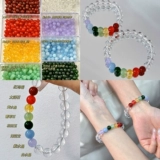 Белые агатовые бусины с аметистом ручной работы, браслет из бисера, ожерелье, аксессуар, аксессуары, DIY