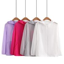 Sun protection clothing plus size womens hoodie long sleeve 2023 summer fat MM 200 pounds thin cardigan jacket loose and slim 9073