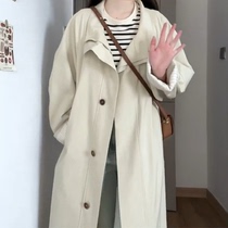 Medium length style coat jacket woman 2024 new early spring autumn small sub-high-level sensation super-good looking Korean day department casual