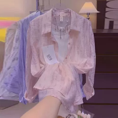 Летний лонгслив, рубашка, кардиган, дышащая куртка, воротник поло, защита от солнца