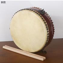 7-inch 8-inch Taiwanese drum dojo puja tambourine cowhide drum flat drum tambourine instrument Taiwan cowhide drum Buddhist hall bell and drum