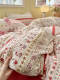 2026 New Model A-Class Puff Yarn Four-Piece Set - Fair Isle Series - Fresh and Simple Bed Sheet and Duvet Cover Three-Piece Set