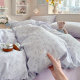 Cloud-Like Double-Layer Gauze Four-Piece Set, Soft and Skin-Friendly, Fresh and Simple Duvet Cover, Student Dormitory Ins-Style Three-Piece Set, Bed Sheet and Fitted Sheet
