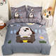 Little Angel Cartoon Ins Style Bed Sheet and Duvet Cover Four-Piece Set, Cute Student Dormitory Bed Three-Piece Set