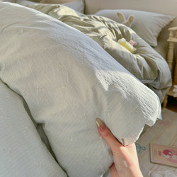 Cloud-Like Double-Layer Gauze Quilt Cover Four-Piece Set 2026 New Style Bedding Cute Student Dormitory Bed Single Three-Piece Set