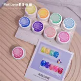 Naillove Juice Fudge Rainbow Rainbow Milk Проницаемые японские банки Новые окрашенные новые нарисованные популярные ногтя