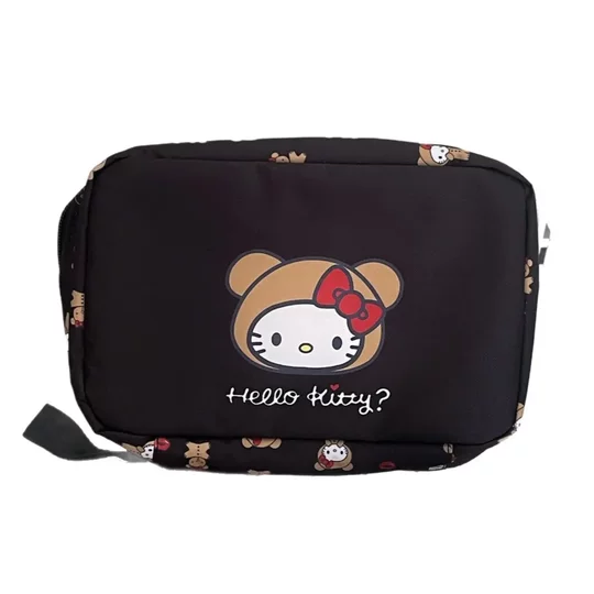 Japanische neue Kitty große Kapazität Klapptoilettenbeutel Travel Wasserdichte Make -up -Beutel Aufbewahrungstasche