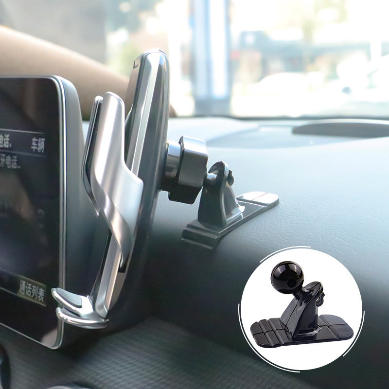 Car mobile phone bracket instrument table suction cup round air outlet clip tripod plane surface sticky frame magic clip general accessories