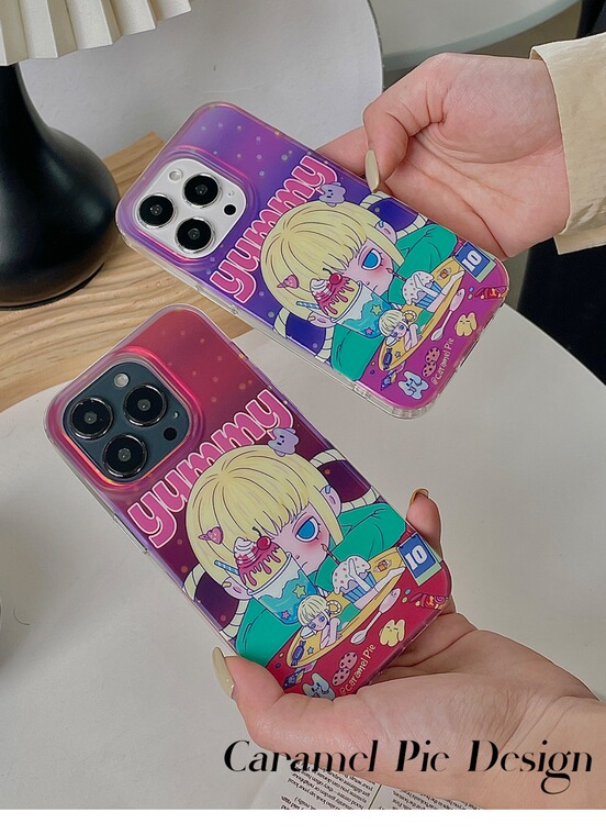 Yummy Caramel Pie IMD Laser Gradient 15, 14, 13, 12, 11 iPhone Case