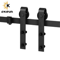 Barn door hanging rail track full set of accessories sliding door silent sliding door hardware sliding door slide rail partition door Nordic