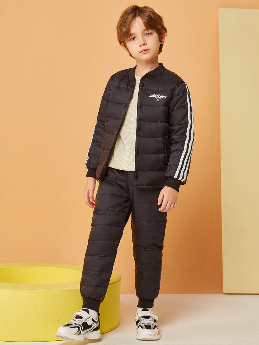 Boys' bottoming down jacket cotton coat liner junior high school students winter school uniforms wear artifact warm suit girls