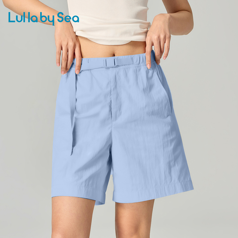 Lulla by Sea |   Urban Work Shorts, Summer Loose-Fitting Quarter-Length Outdoor Sports Casual Slightly Wrinkled Half-Pants