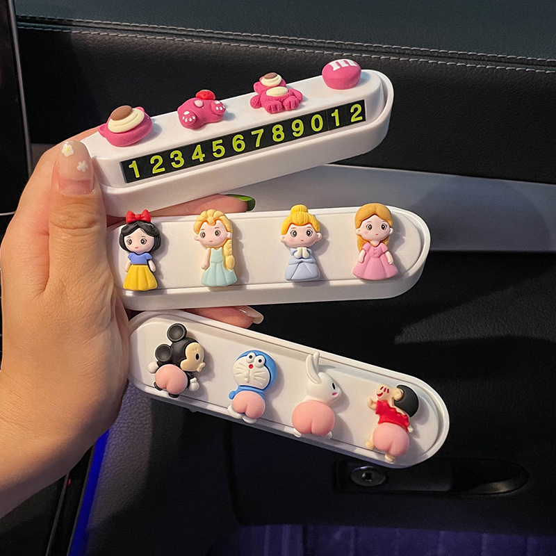 Car temporary parking number plate digital decoration net red personality creative car mobile phone number lady