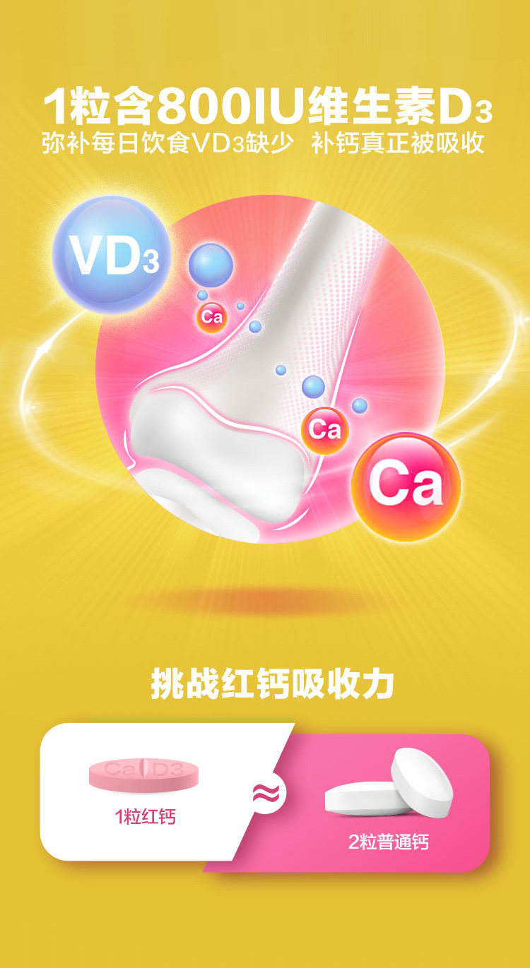 美国进口 钙尔奇 钙+维生素素D 120粒 图4