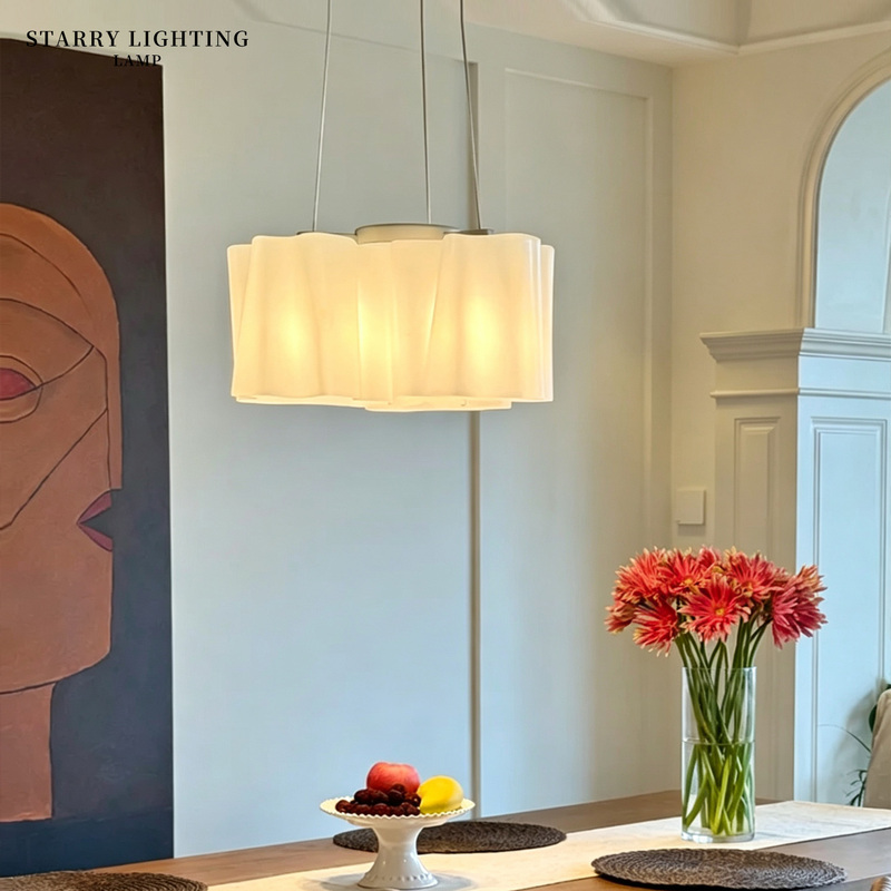 French-Style Logic0 Bar Restaurant Chandelier, Vintage Minimalist Designer Villa Living Room Chandelier, Cloud-Shaped Bedroom Main Light