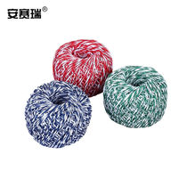 Ansely double color cotton rope manual fine cotton rope packaging bag diameter 1 5mm green white about 50g