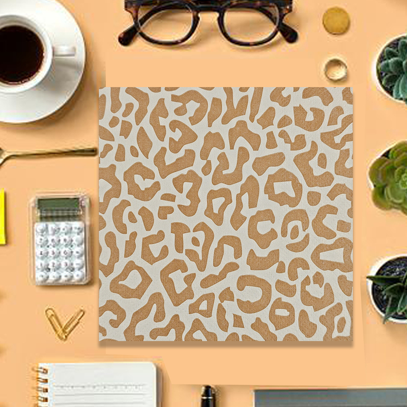 The Whole Pack Is Approximately 25X25Cm, Decorative Leopard Print 3-Layer Tissue, Colorful Napkins, Handkerchiefs, Printed Tissue Paper