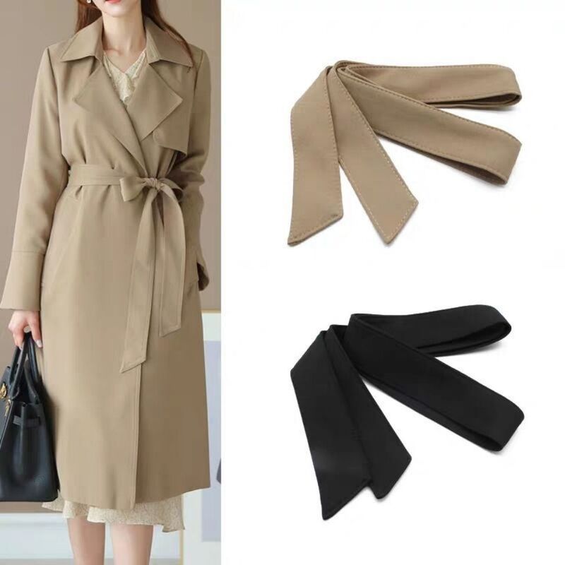 Simple and Versatile Trench Coat Belt for Women, Fabric Belt for Autumn and Winter Coats, Decorative Khaki Fabric Strip Accessory Belt